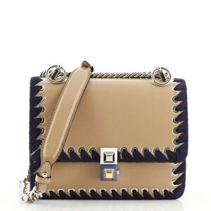 Authentic Fendi Kan 1 whipstitch small crossbody bag